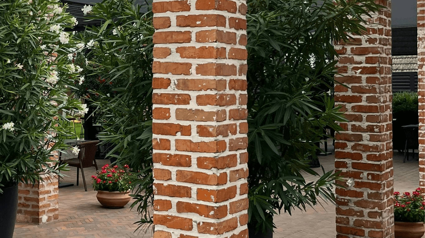 a custom brick column