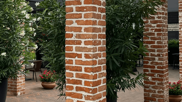 a custom brick column
