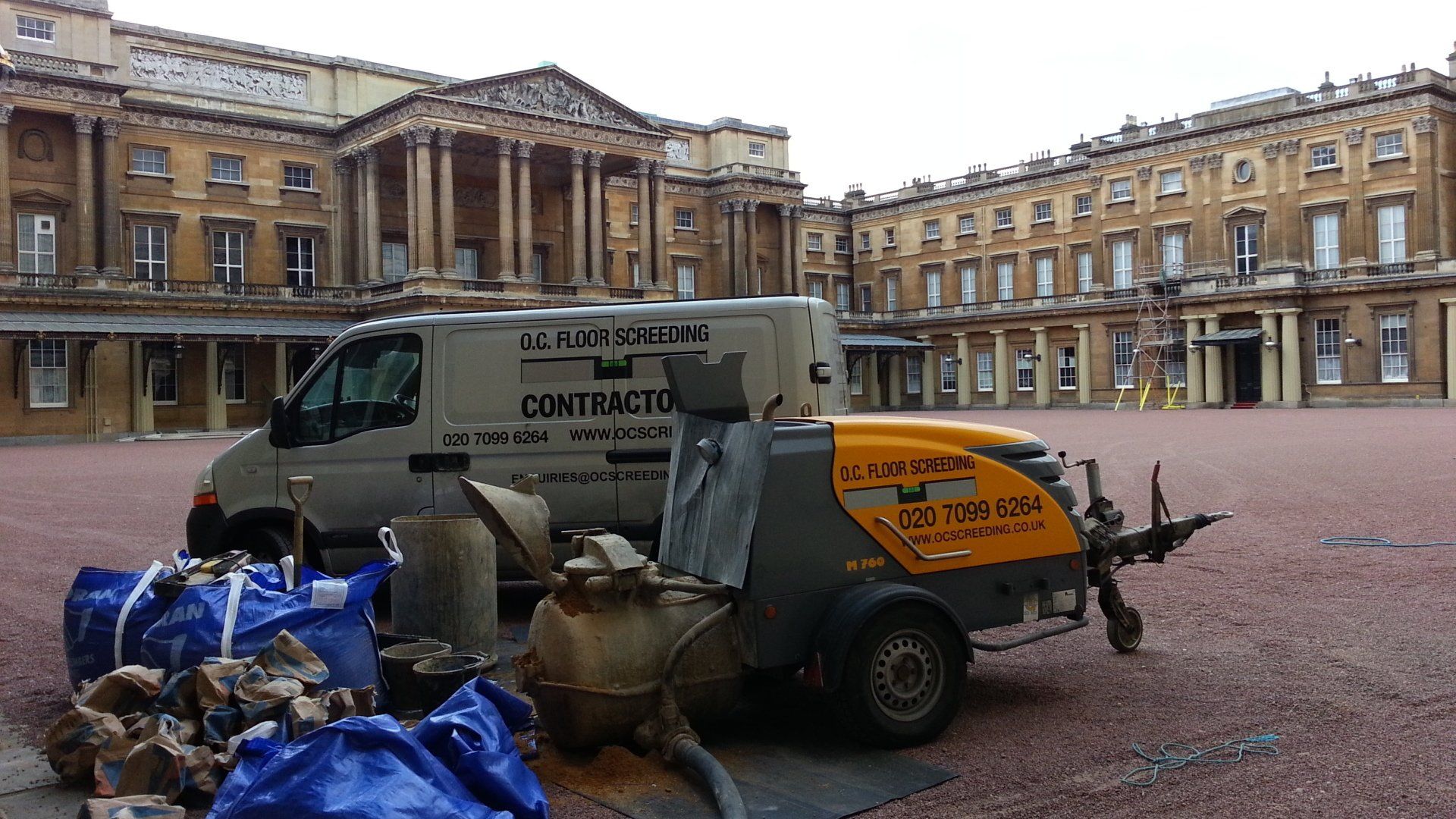 Buckingham Palace screeding