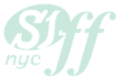A light green logo for stiff nyc on a white background.