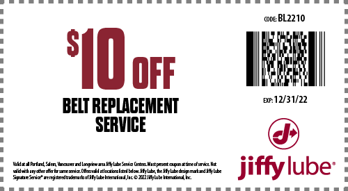 jiffy lube belt replacement cost