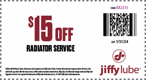 jiffy lube radiator antifreezecoolant service coupon