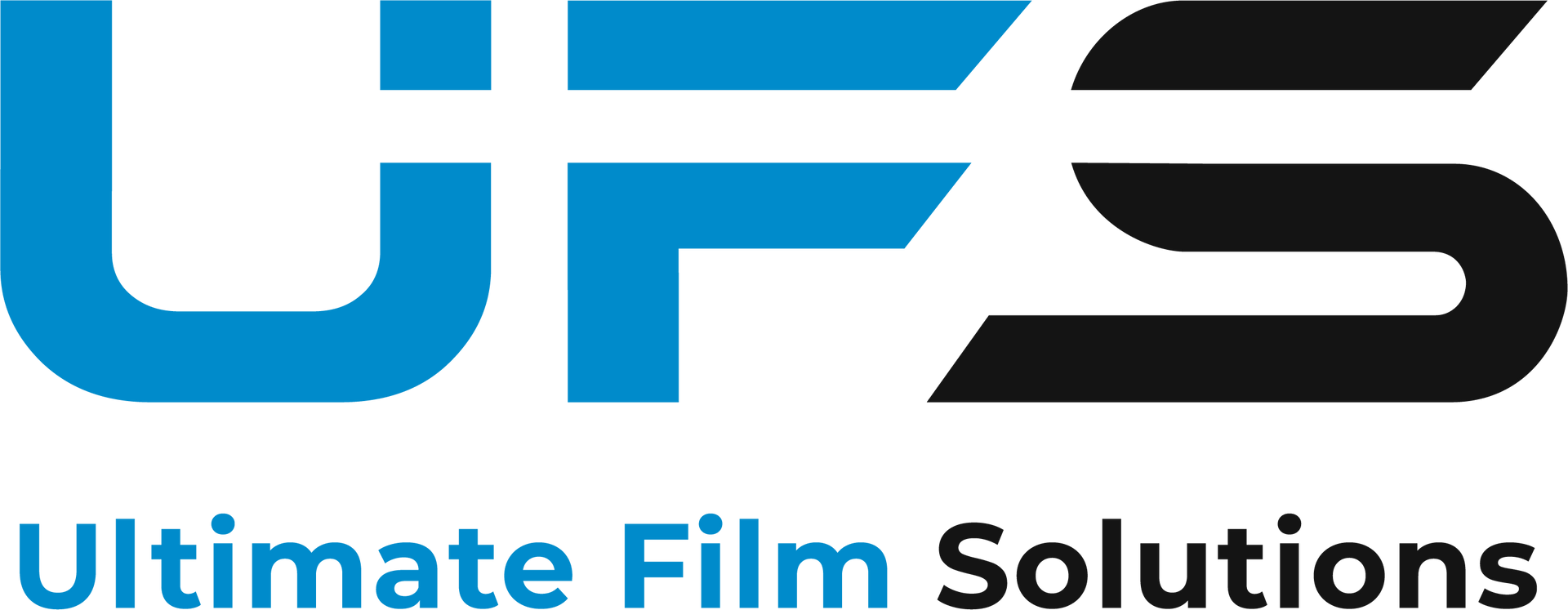 UFS logo with blue and black lettering and the words &ldquo;Ultimate Film Solutions&rdquo;
