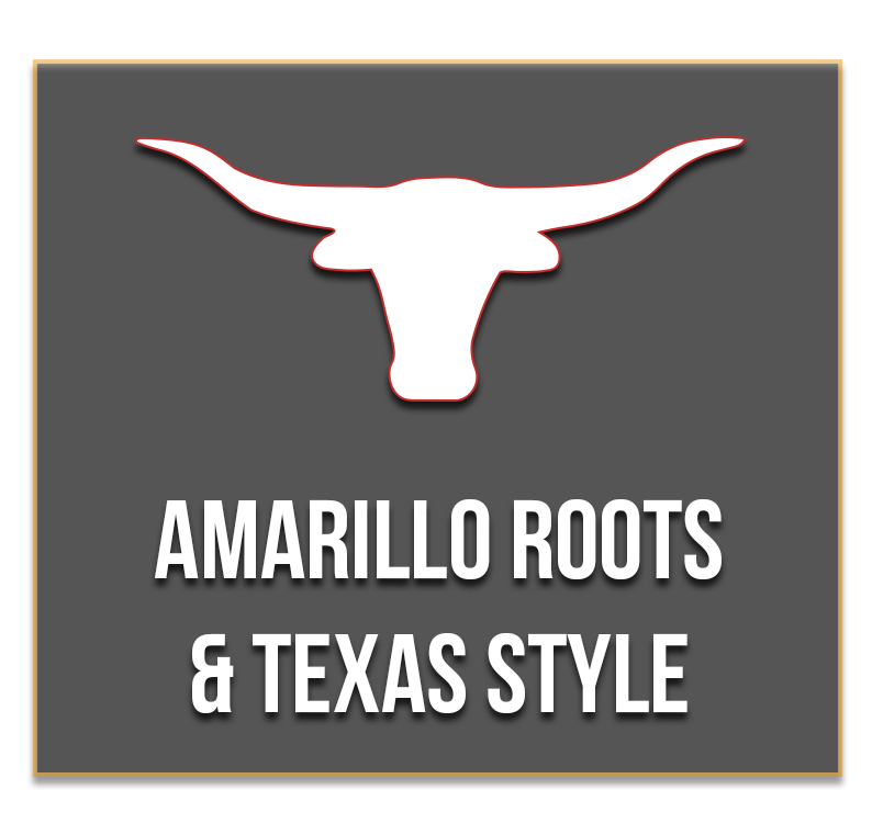 A logo for amarillo roots and texas style