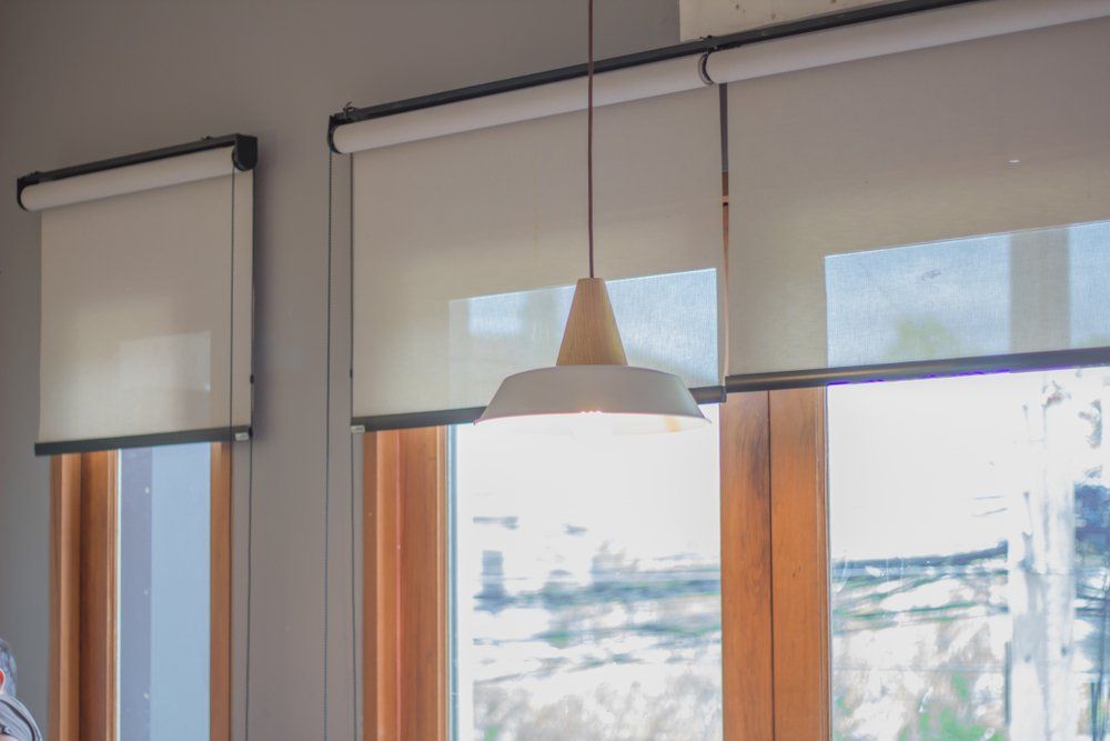 White Roller Blind And Window — Roller Blinds in San Remo, NSW