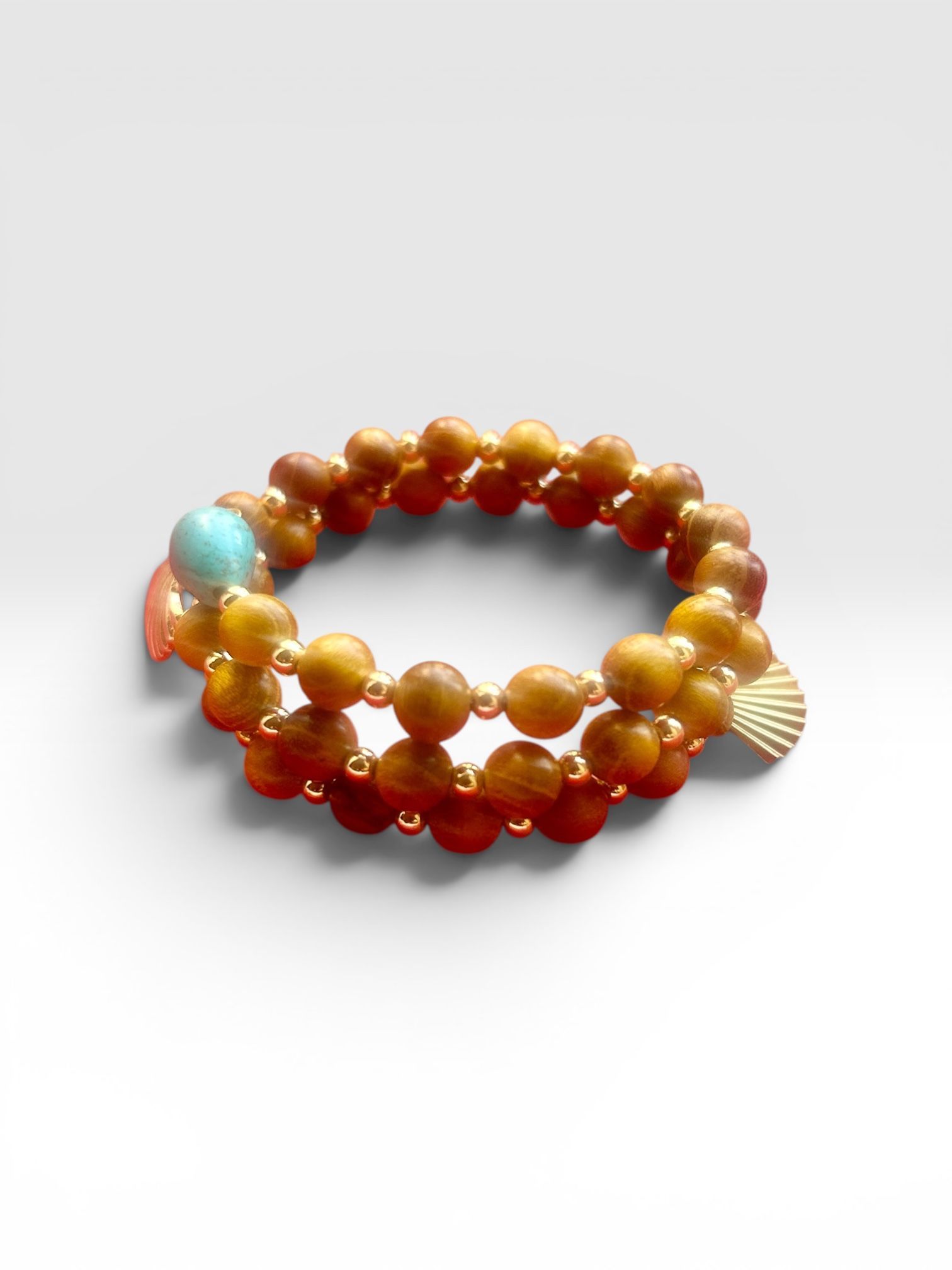 Western Beaded Memory Wire Bracelet