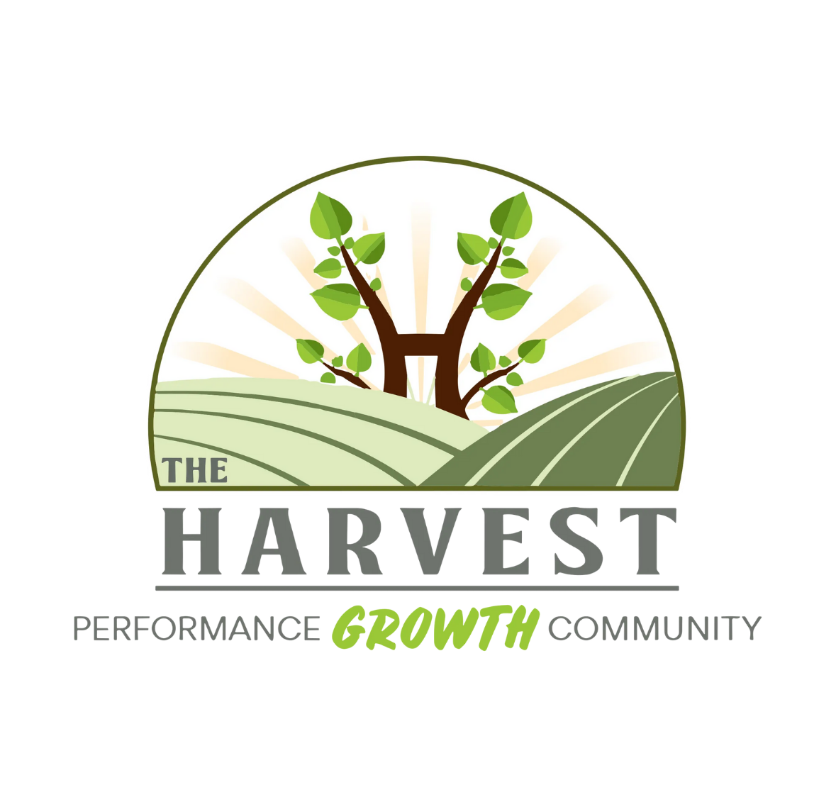 a logo for the harvest personal and business performance coaching community