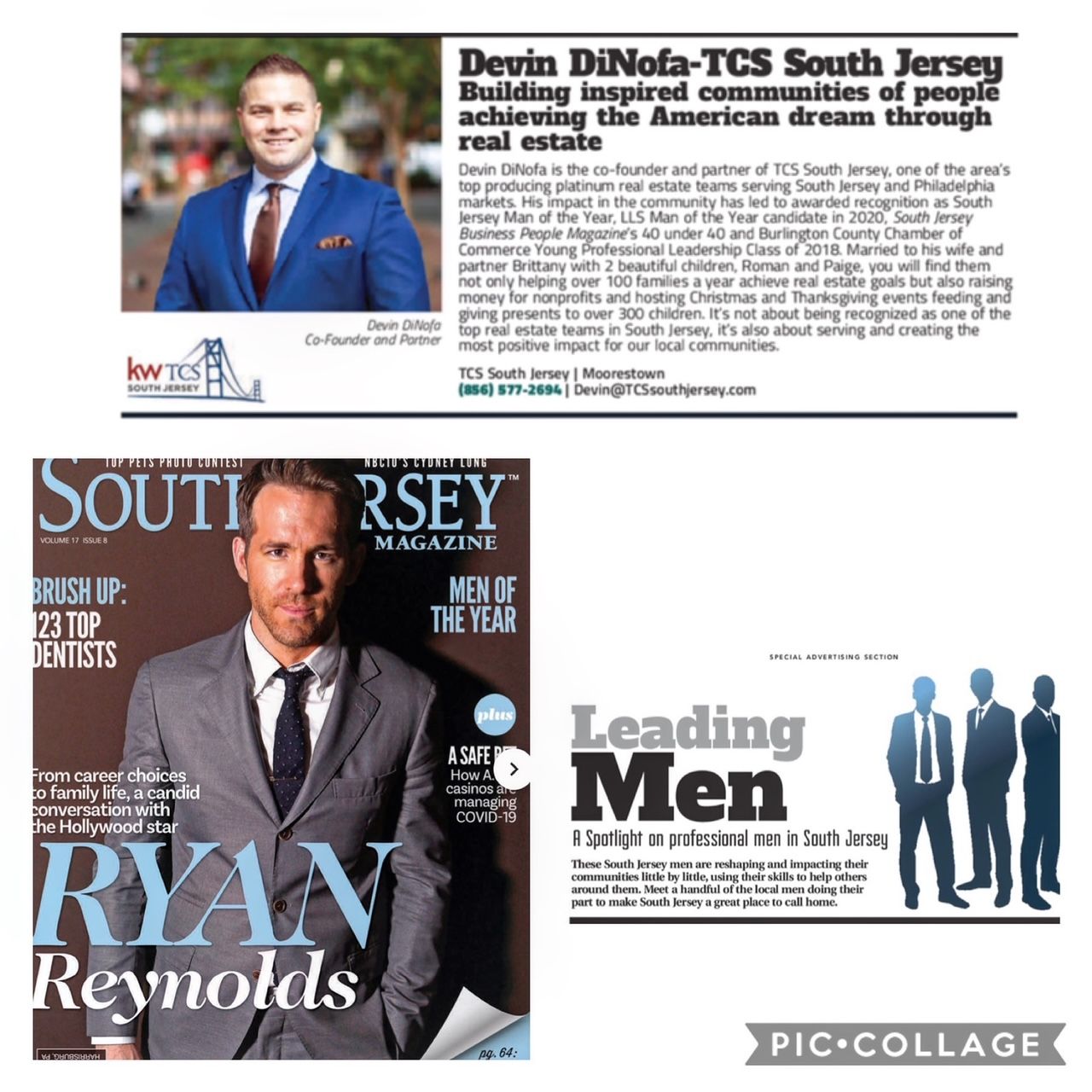 ryan reynolds is on the cover of south jersey magazine