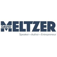 a logo for david meltzer speaker author and entrepreneur