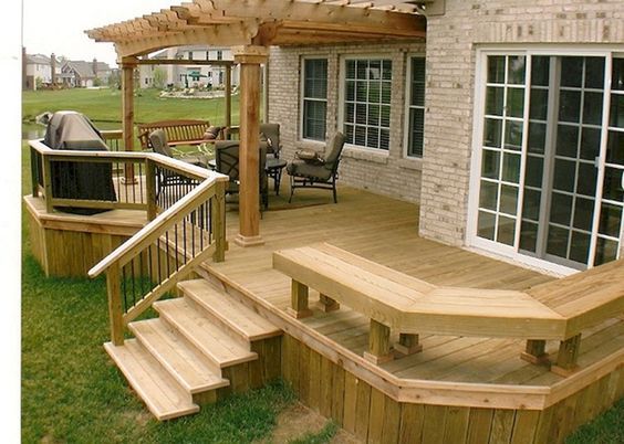 deck with wood flooring
