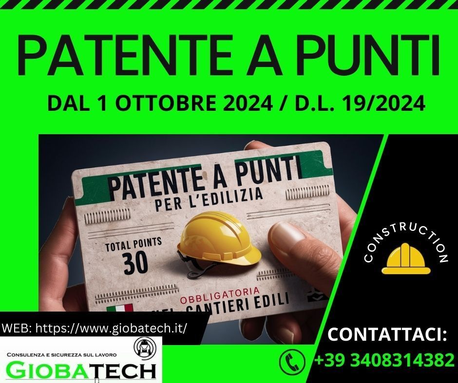 Patente a Punti e a Crediti in cantiere