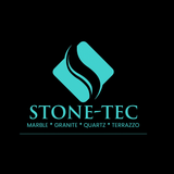 A logo for stone-tec marble granite quartz terrazzo