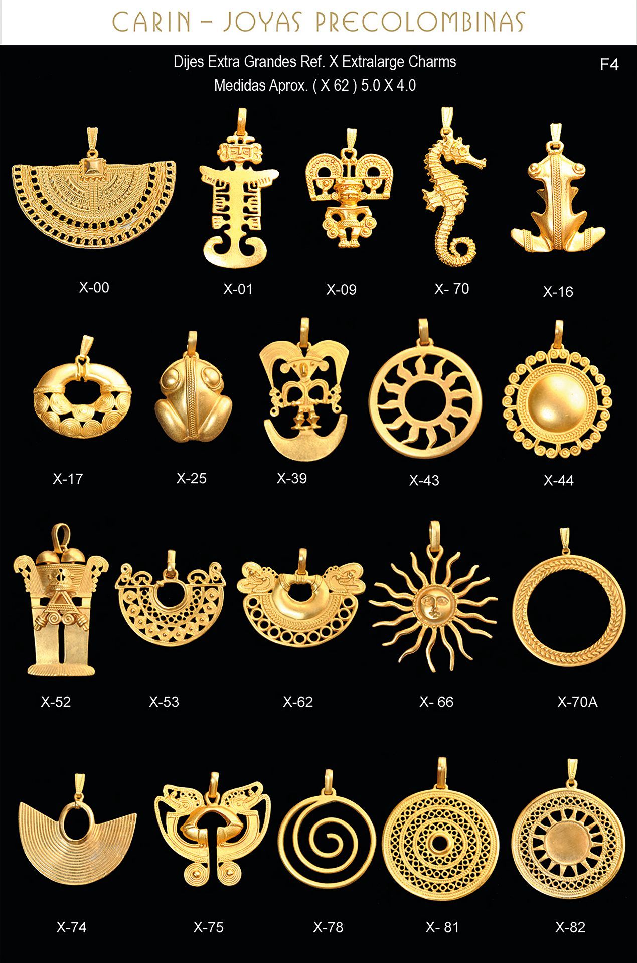 Colgante con diseño ancestral y baño en oro