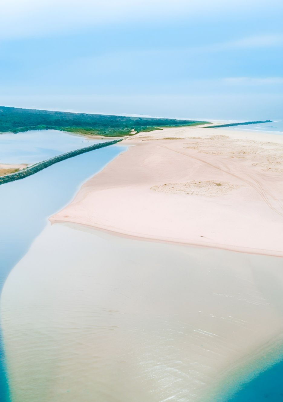 Sandy Beach Extending Into Calm Turquoise Water — Mid North Coast Drafting & Construction in Harrington, NSW