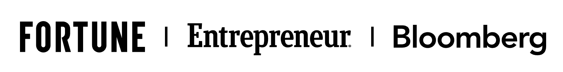 Logos: FORTUNE | Entrepreneur | Bloomberg.