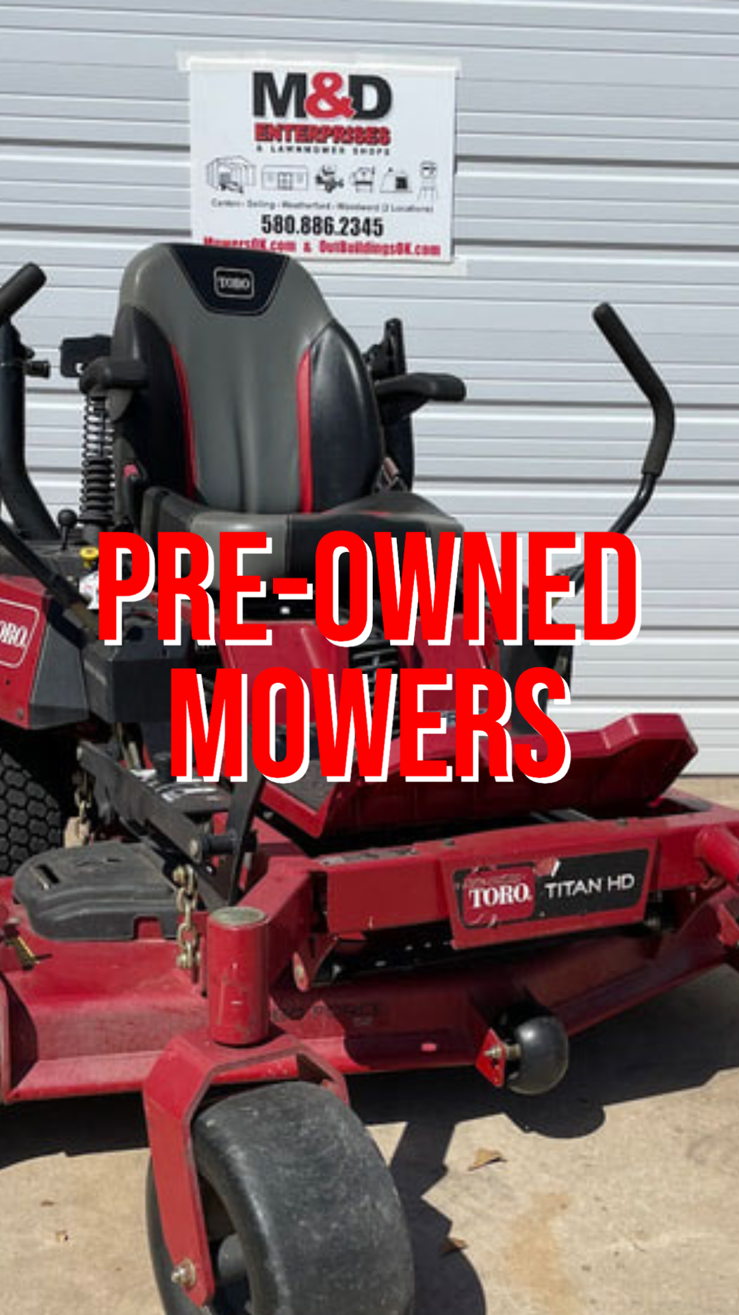 Mower from low angle cutting grass