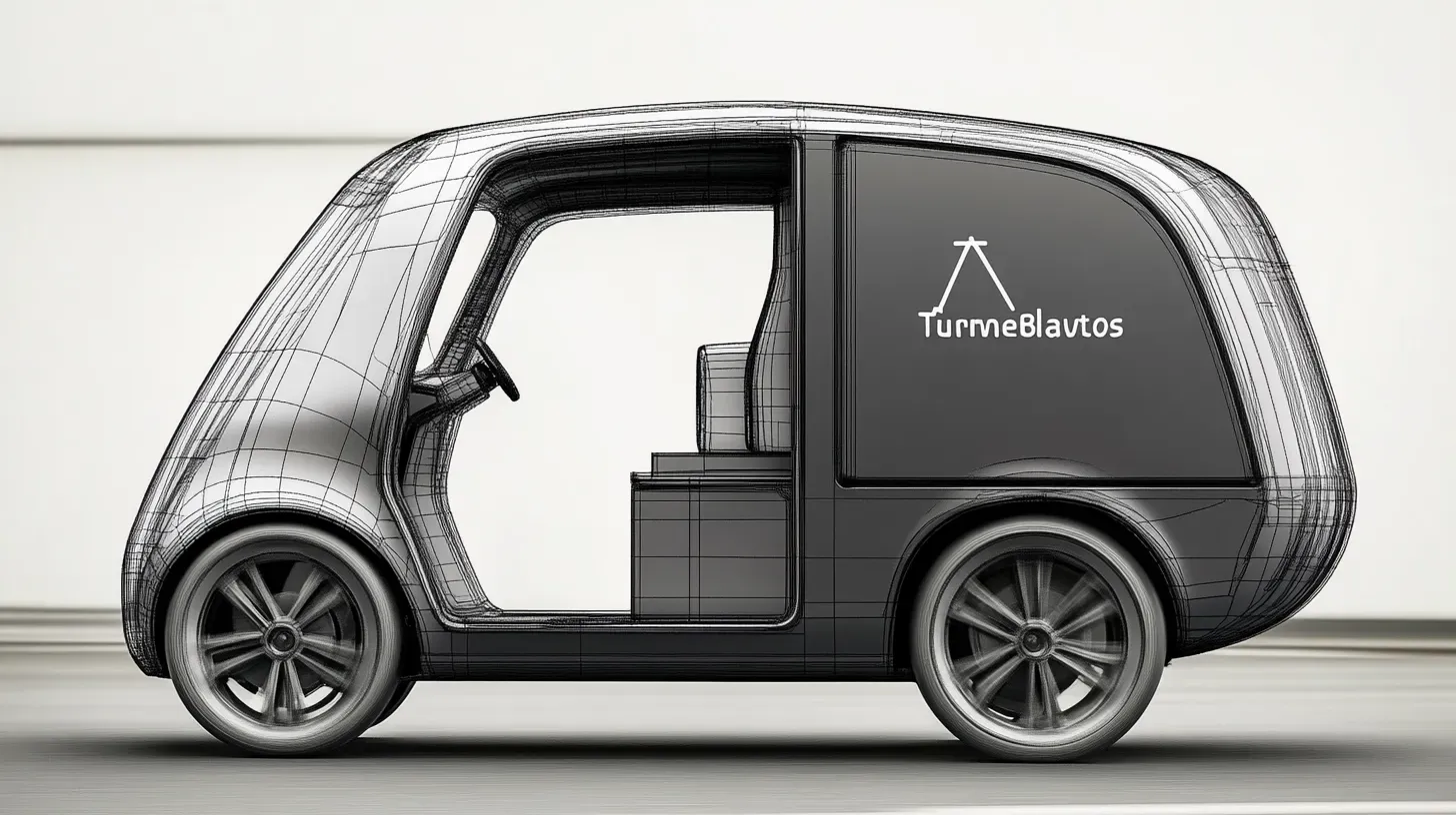 A black and white drawing of a cargo bike with the word invasion on the side