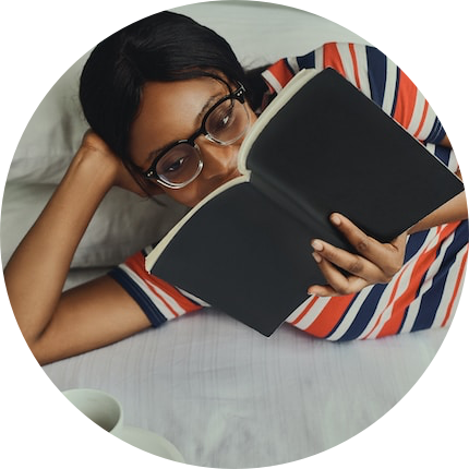 teenager with books