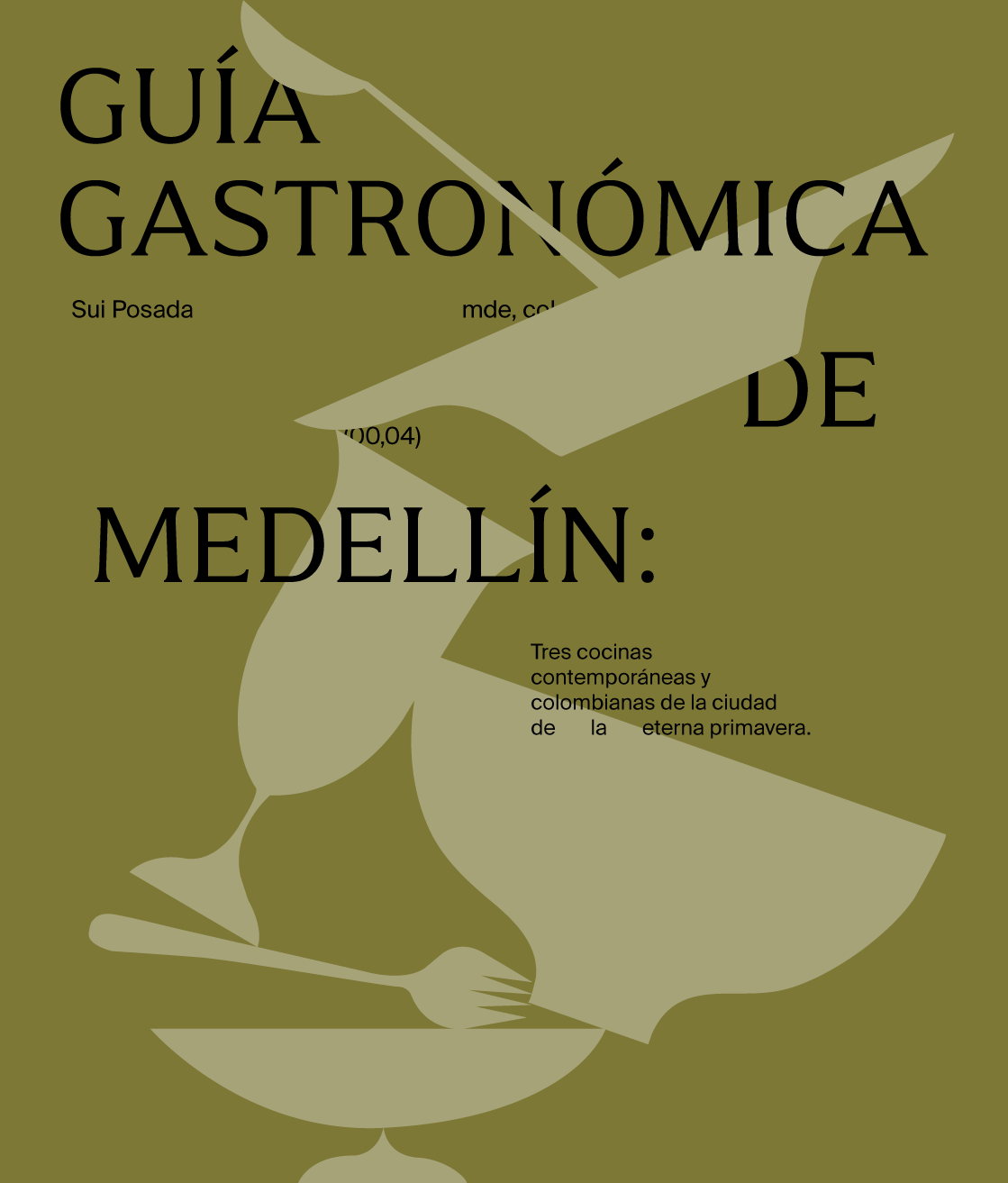 Un libro titulado guía gastronómica de medellín