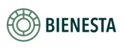 El logo de bienesta es un círculo verde con la palabra bienesta dentro.