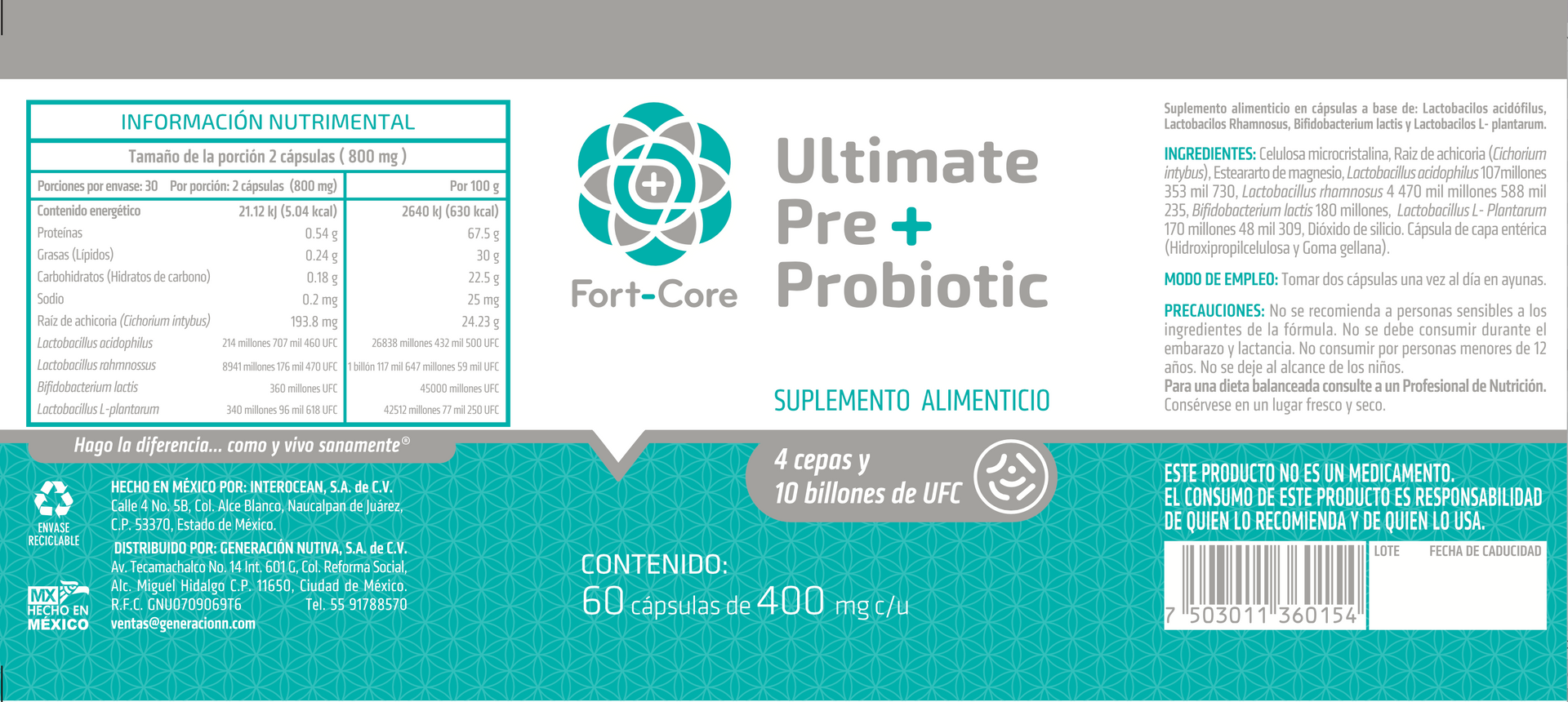Ultimate Pre Probiotic Fort Core