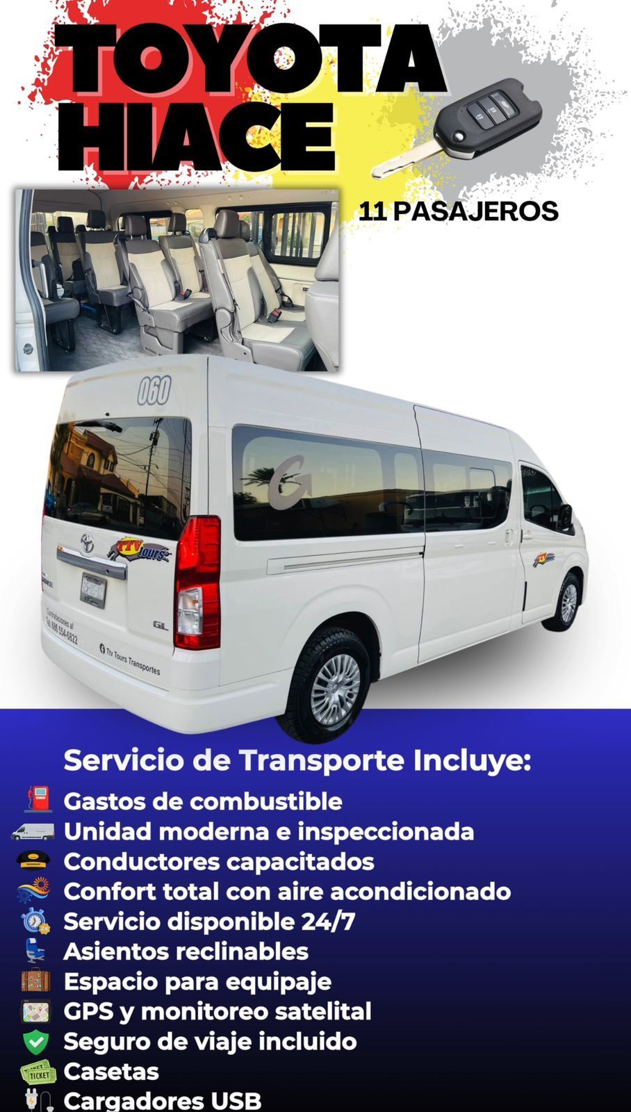 servicio de transporte 11 pasajeros