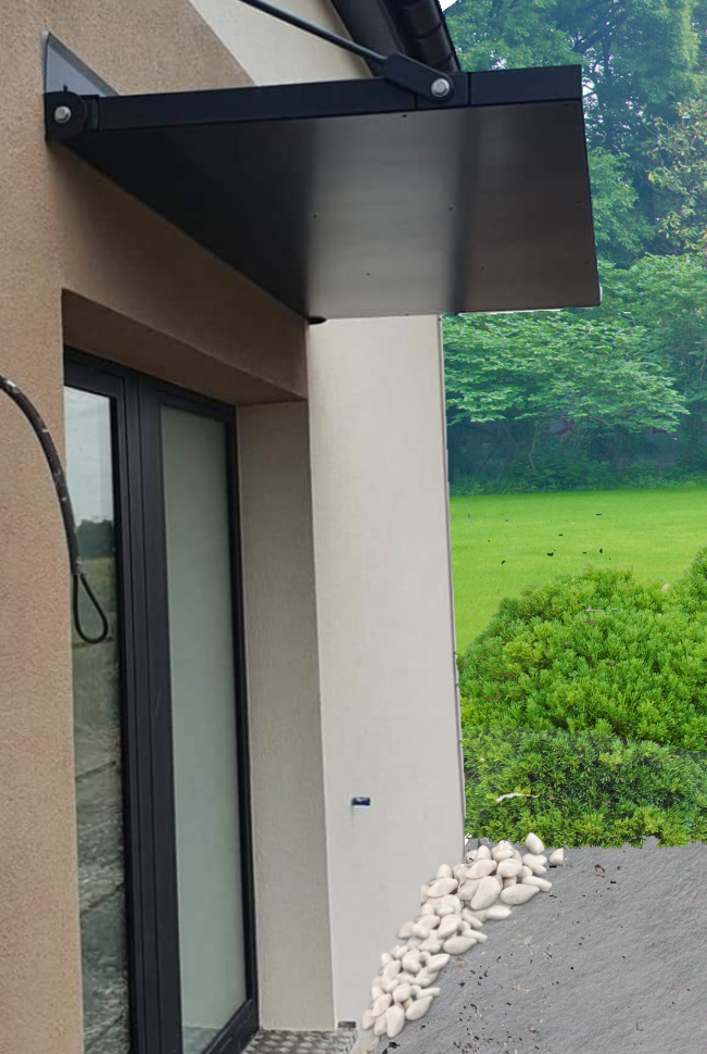 Auvent aluminium Entrée de maison