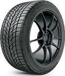 Black car tire on a black rim; tread pattern visible. | Joe's Auto and Tire 