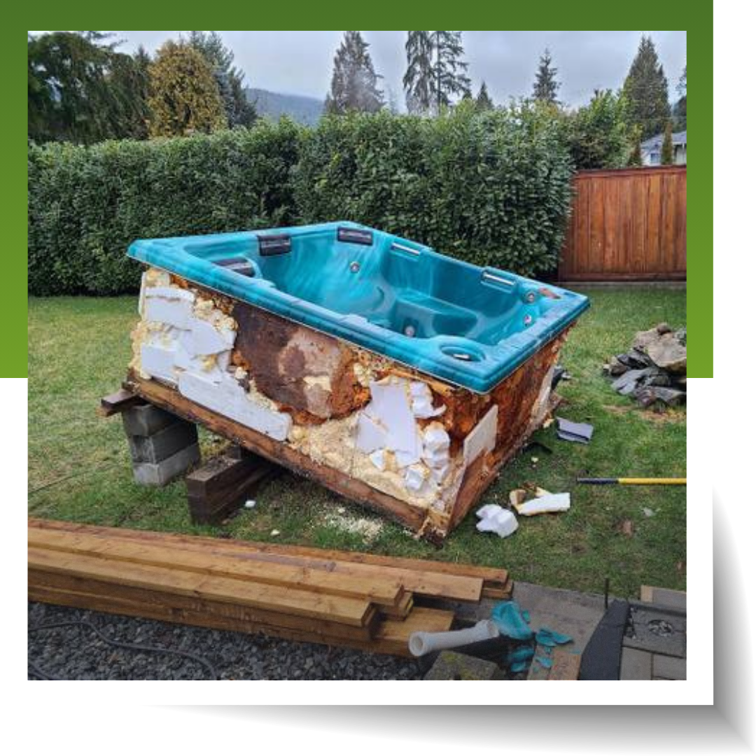 An image of junk hot tub
