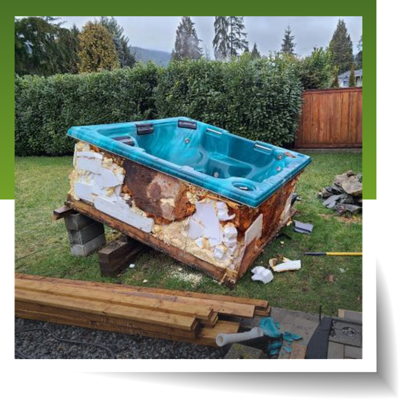 An image of junk hot tub