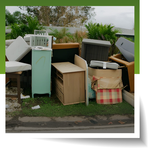 A pile of junk or garbage