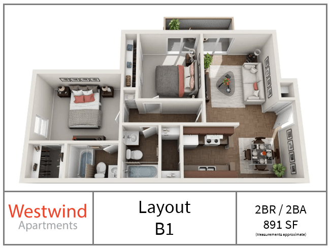West Wind 2 Bed/2 Bath