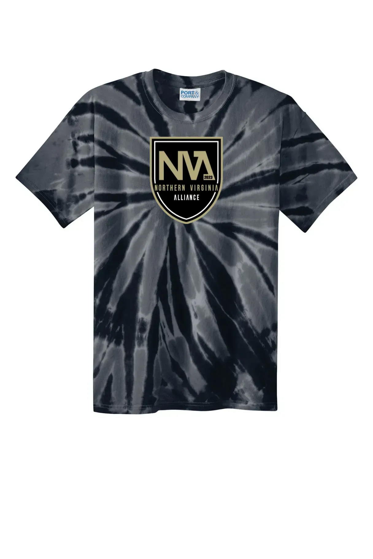 gray tie-dyed NVA t-shirt