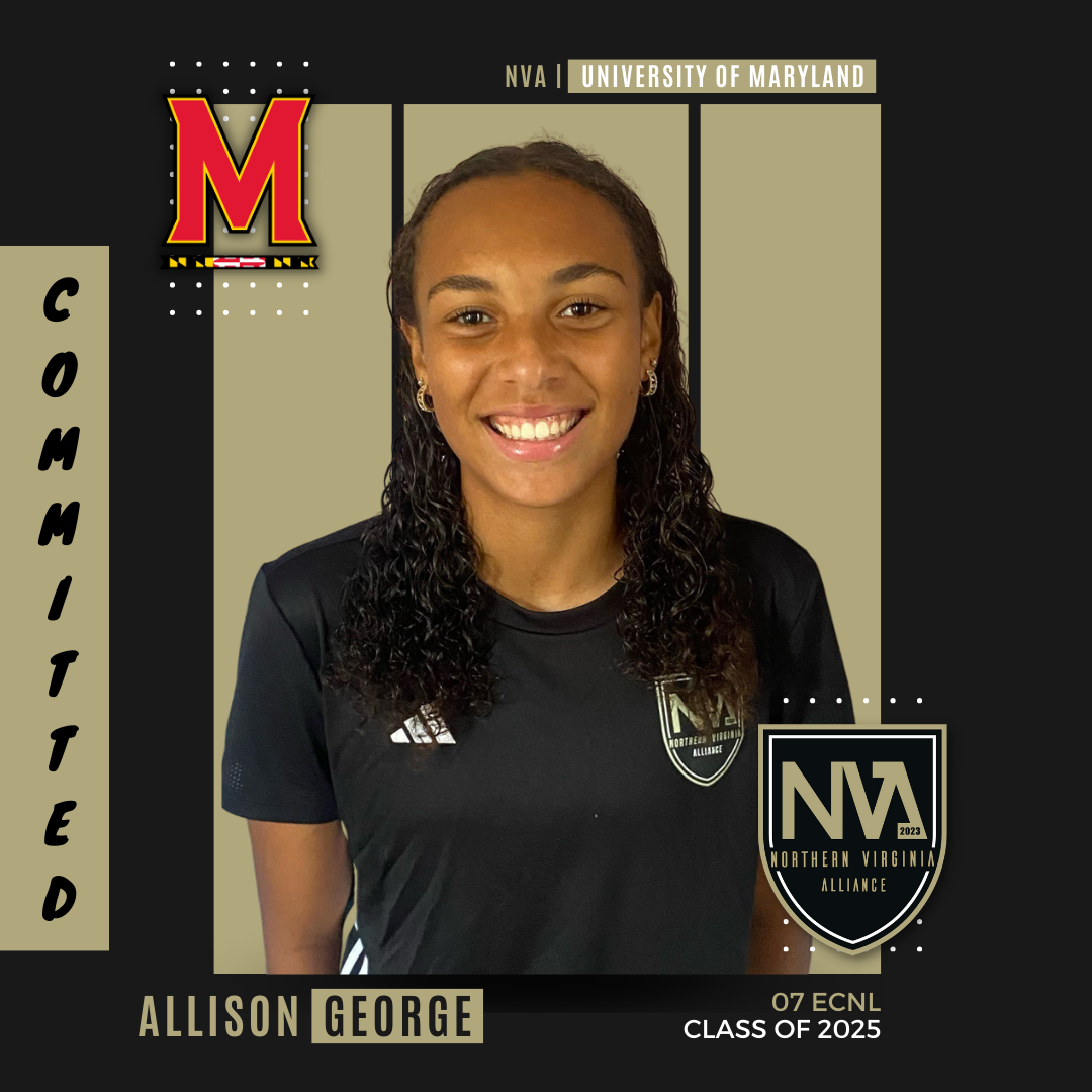 A poster for a female soccer player named Allison George