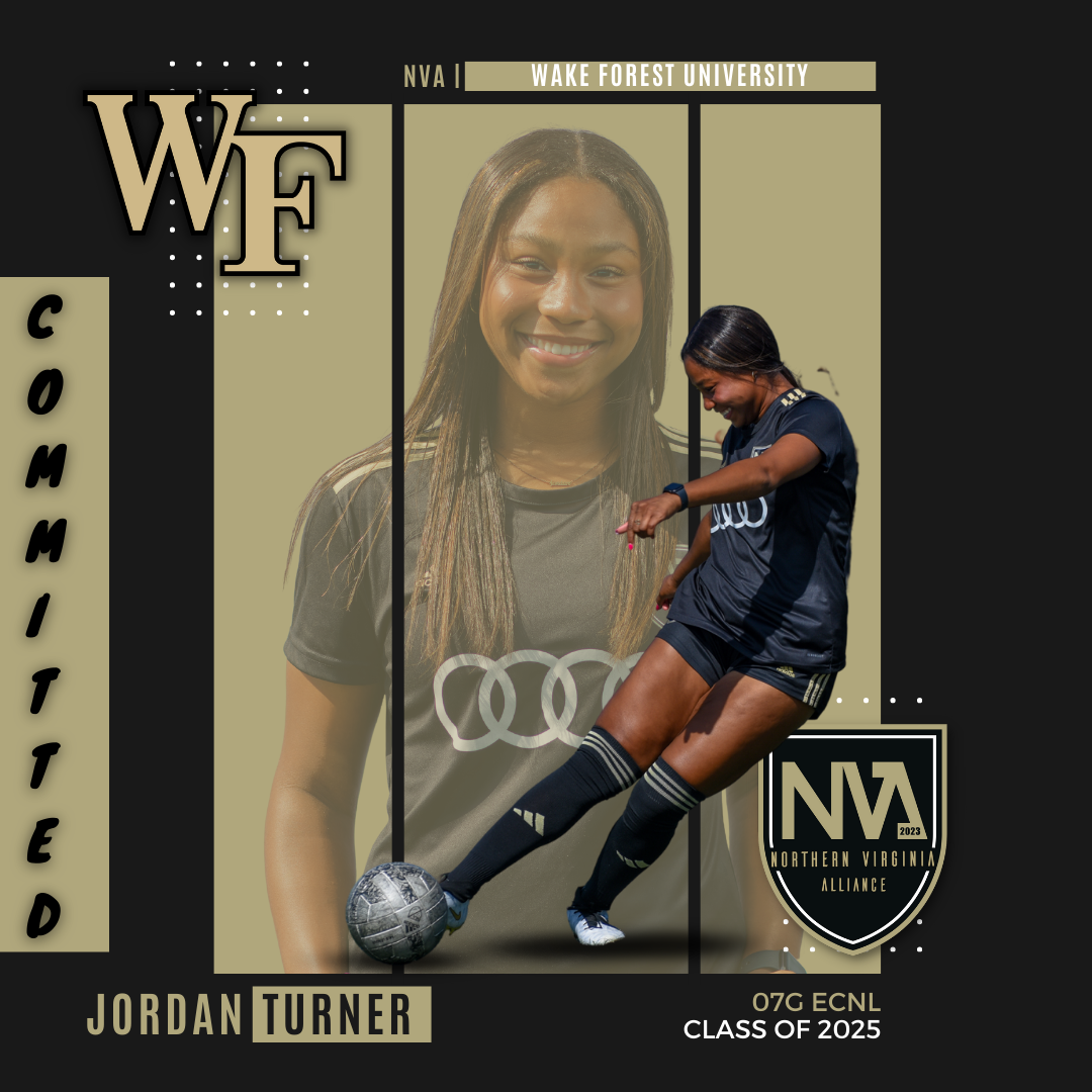 A poster for a female soccer player named Jordan Turner