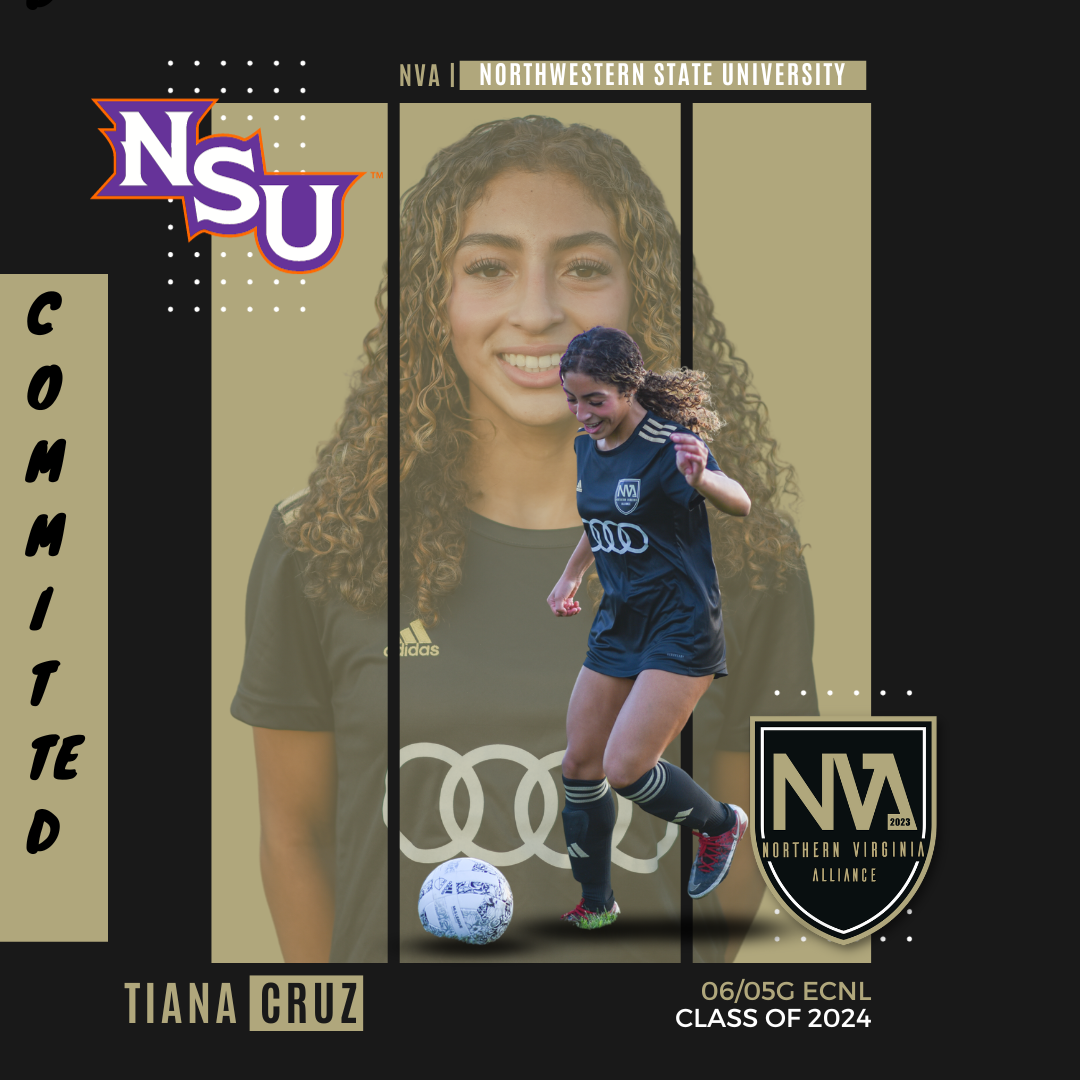 A poster for a female soccer player named Tiana Cruz