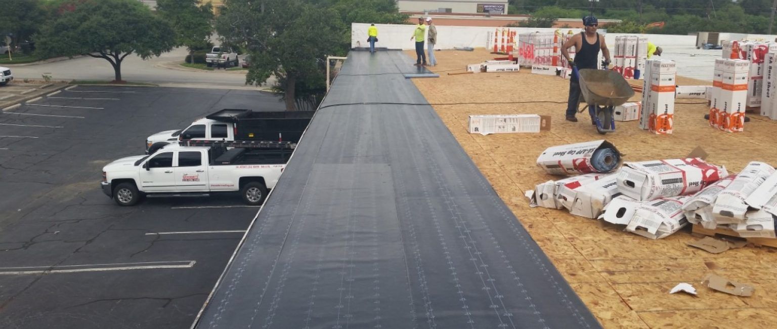 Bitumen Roofing In Progress — San Antonio, TX — Alexander’s Roofing