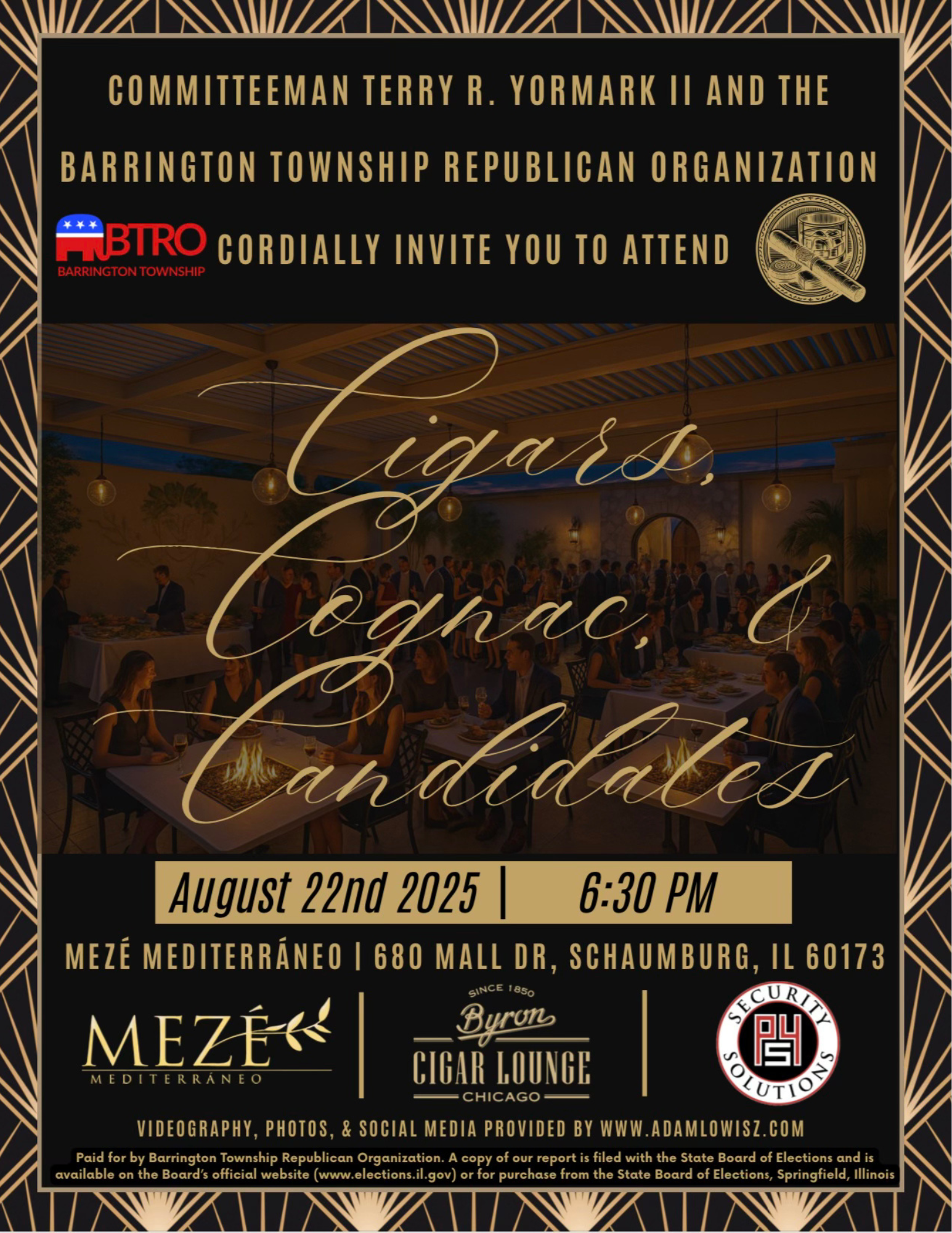 Political event invitation: 