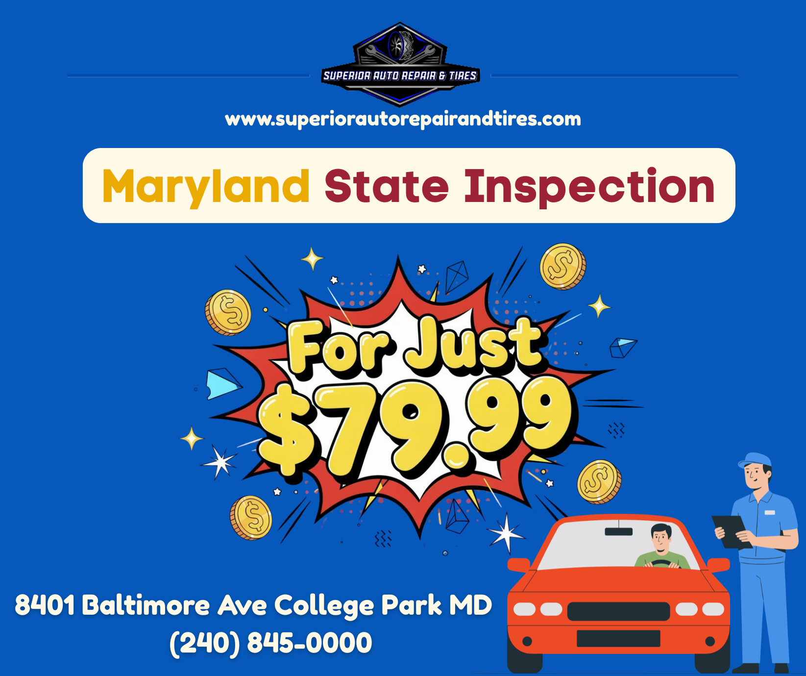 Maryland State Inspection | Superior Auto Repair and Tires