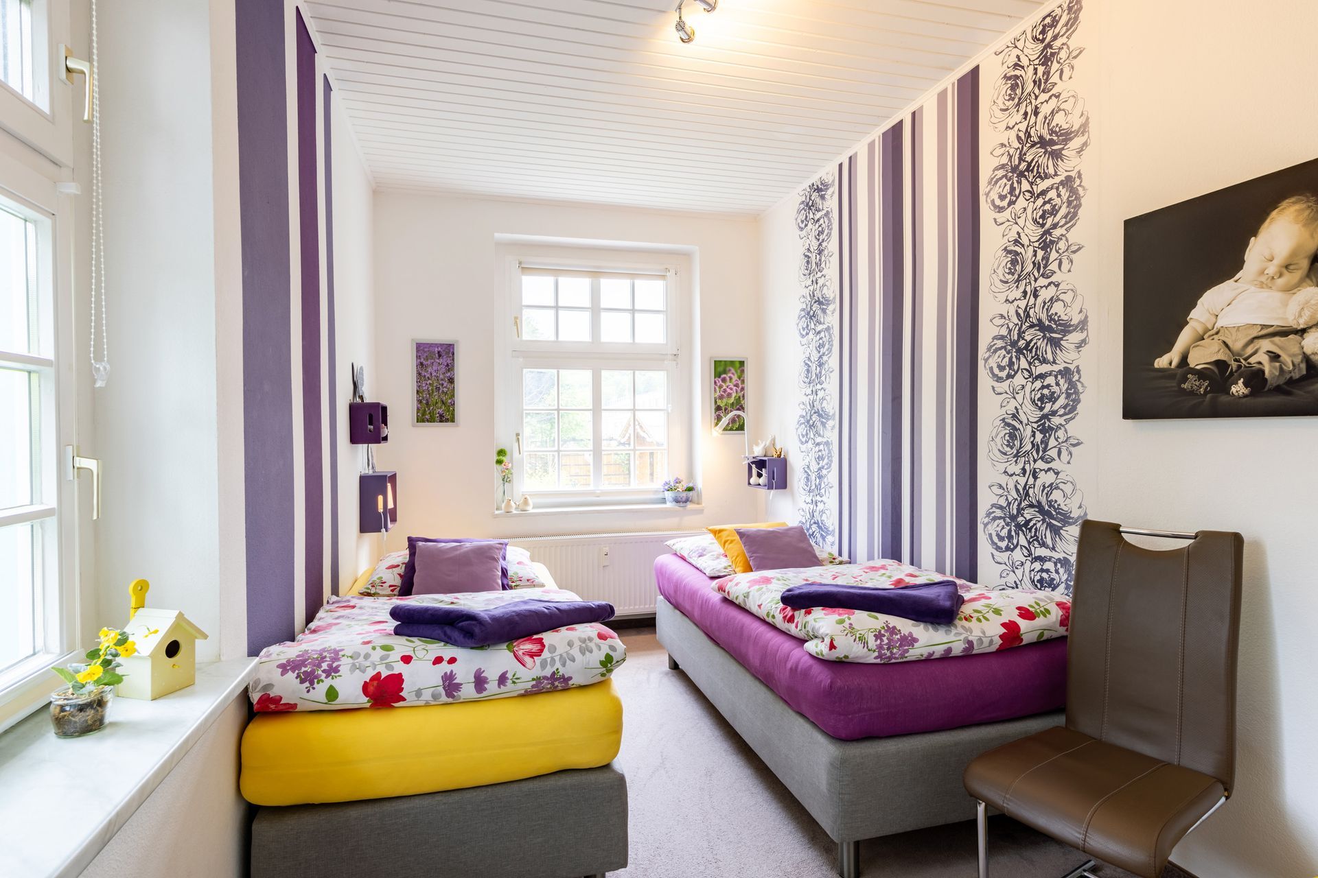 Fewo Hoff Wohnung 3  - Schlafzimmer mit 2 Einzelbetten