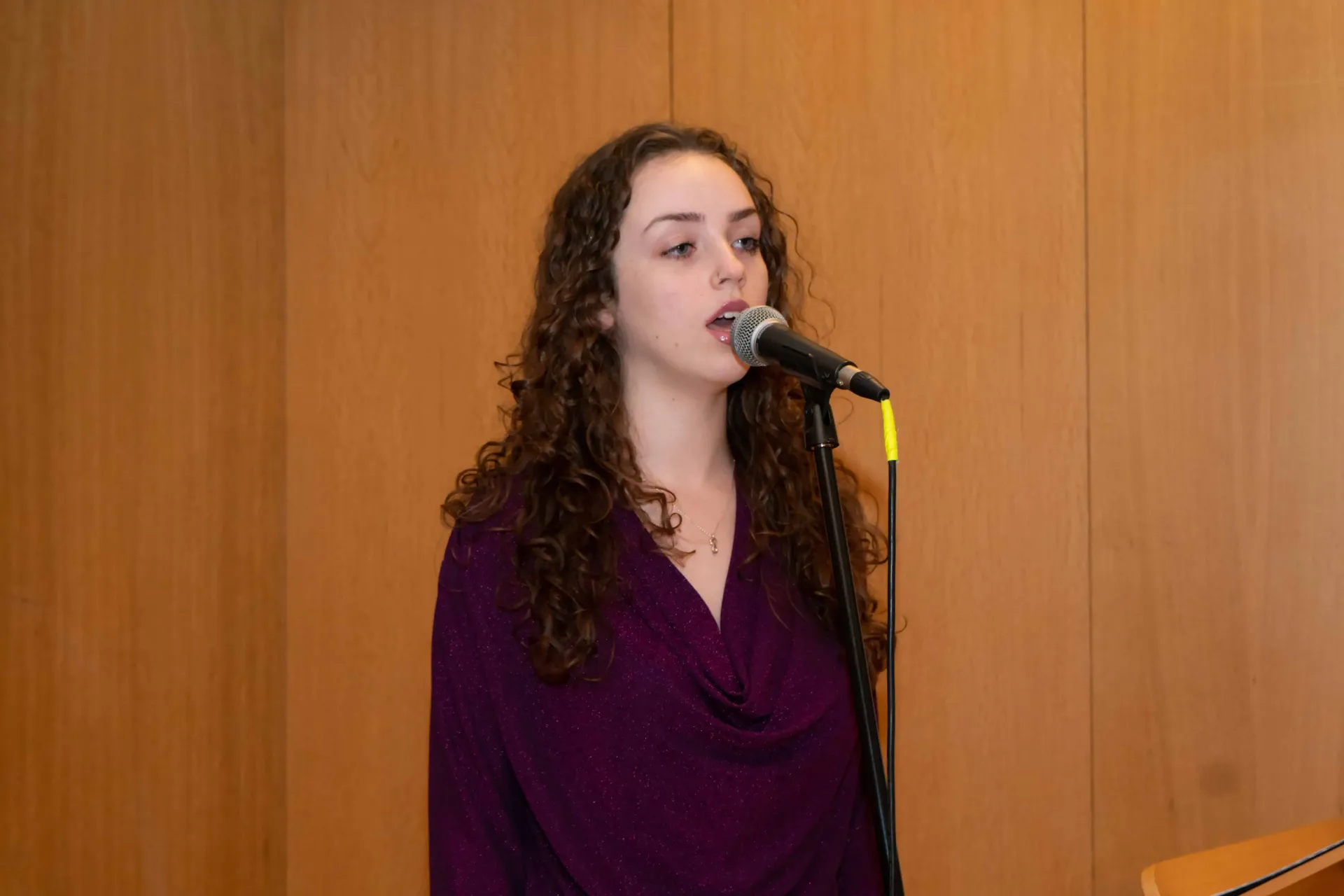 Η υψίφωνος Ηλιάνα Ρούσσου τραγουδά στη συναυλία του Voice Loft στο Μέγαρο μουσικής Αθηνών, 28/01/2026.