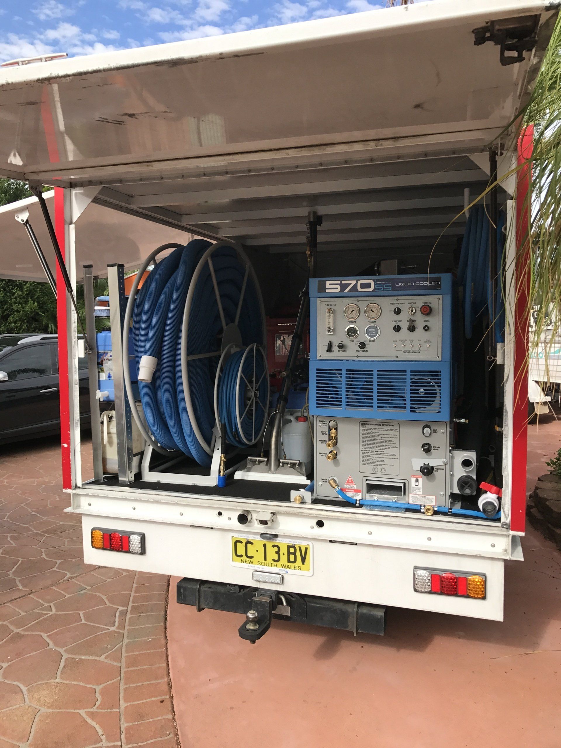 Hose and Generator on the Back of the Van — Carpet Cleaning in Albion Park Rail, NSW