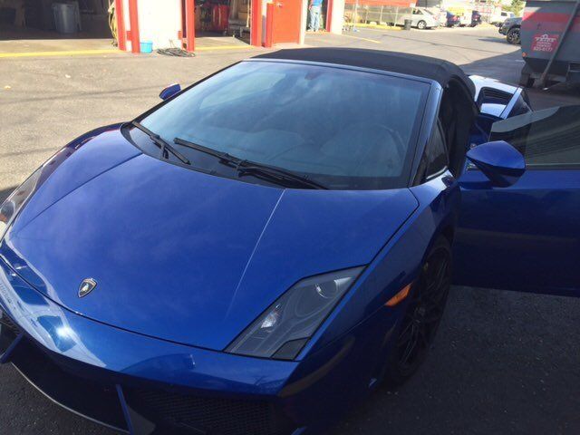 Lamborghini Gallardo Blue windshield replacement