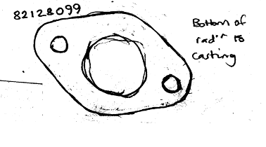 A black and white drawing of a bottom of a casting