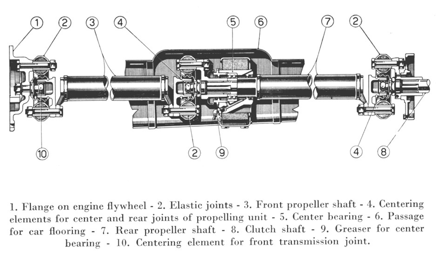 A black and white photo of a ford engine
