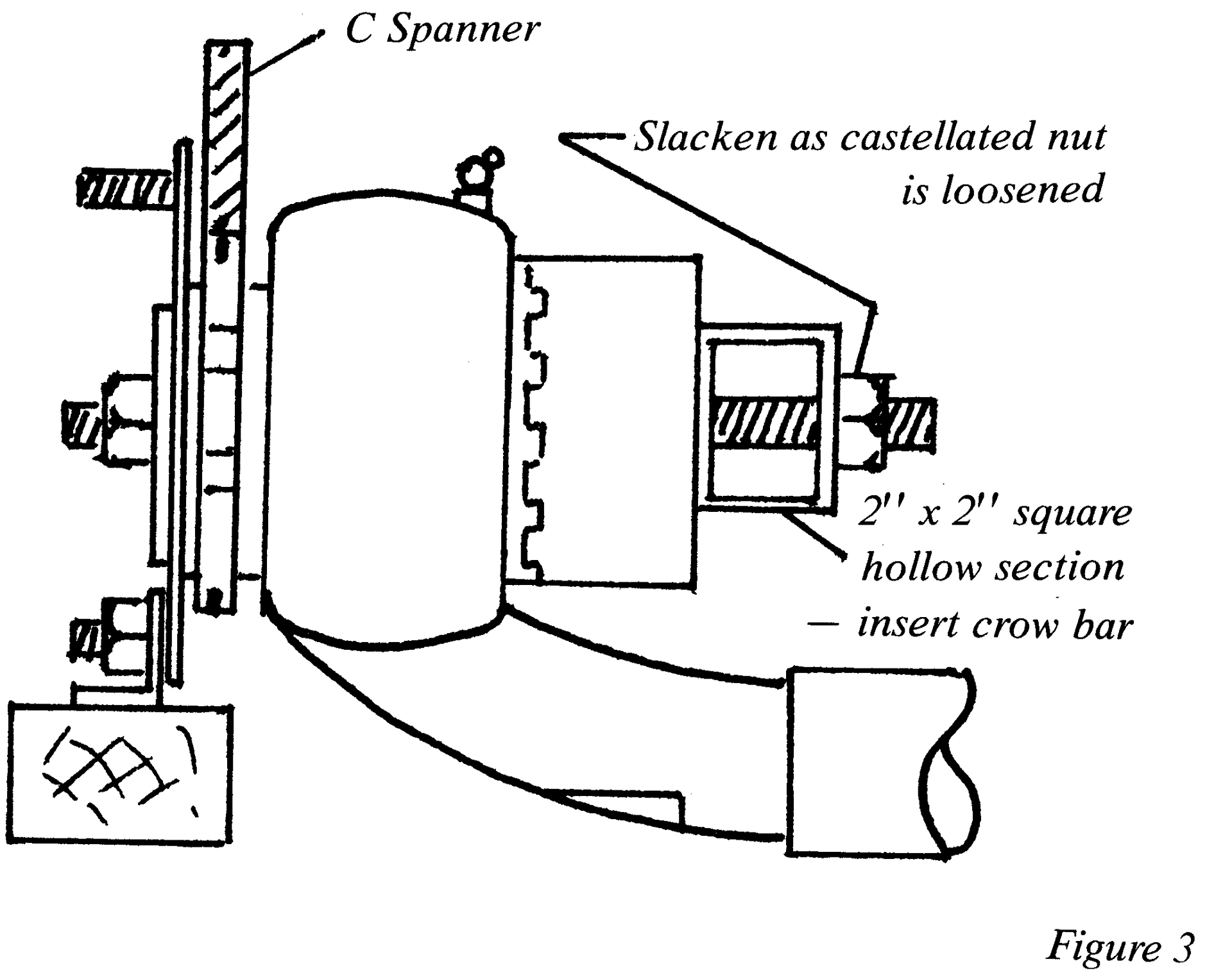 A black and white diagram of a mechanical device