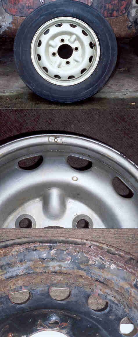 A black and white drawing of a wheel with a brake system.
