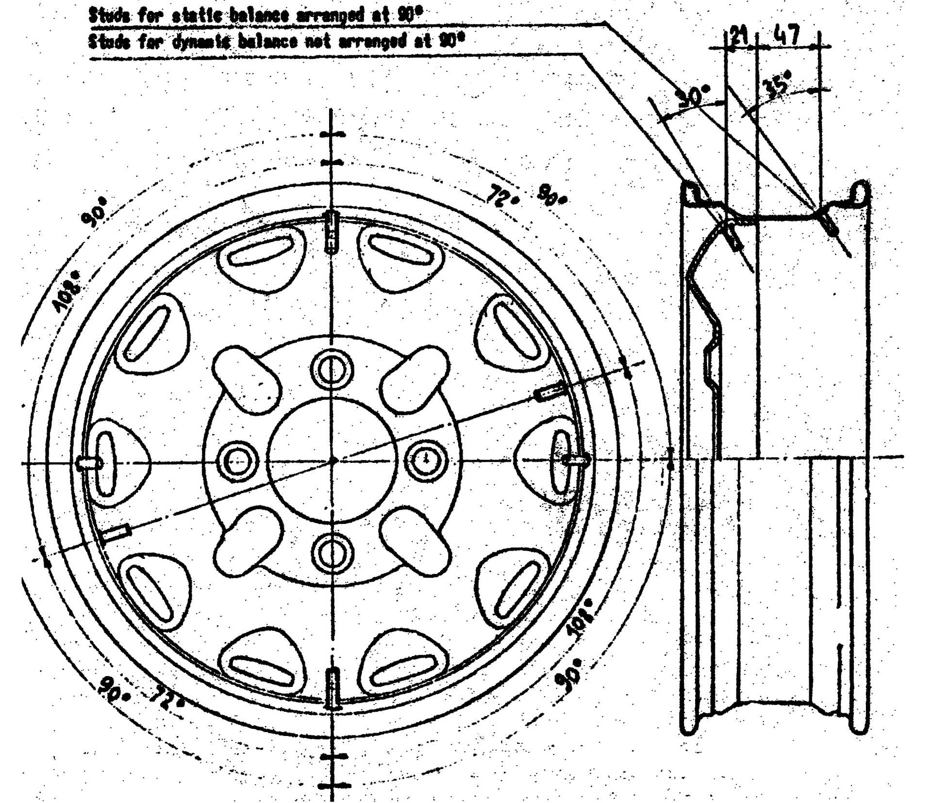 A black and white drawing of a wheel with a brake system.