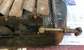 A close up of a piece of metal on a table