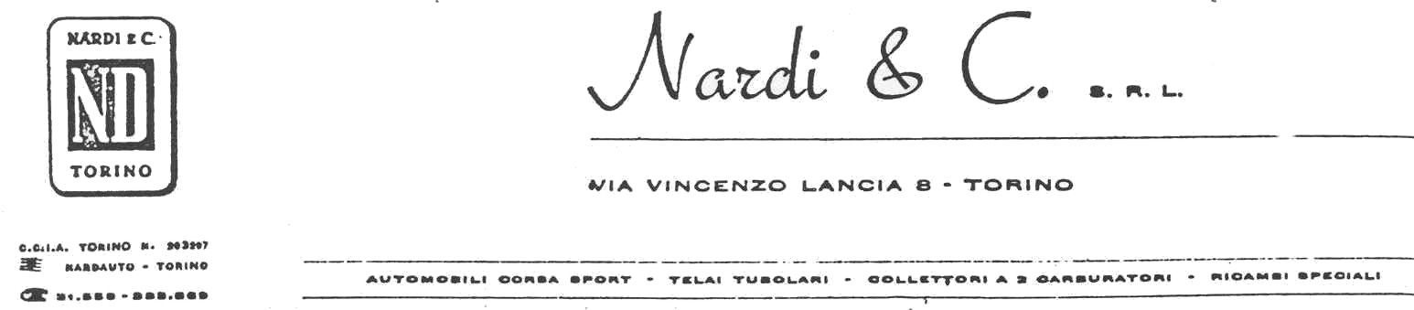 A black and white advertisement for nardi & co.